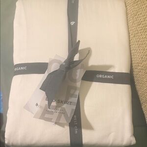 West Elm Organic White Bed Skirt